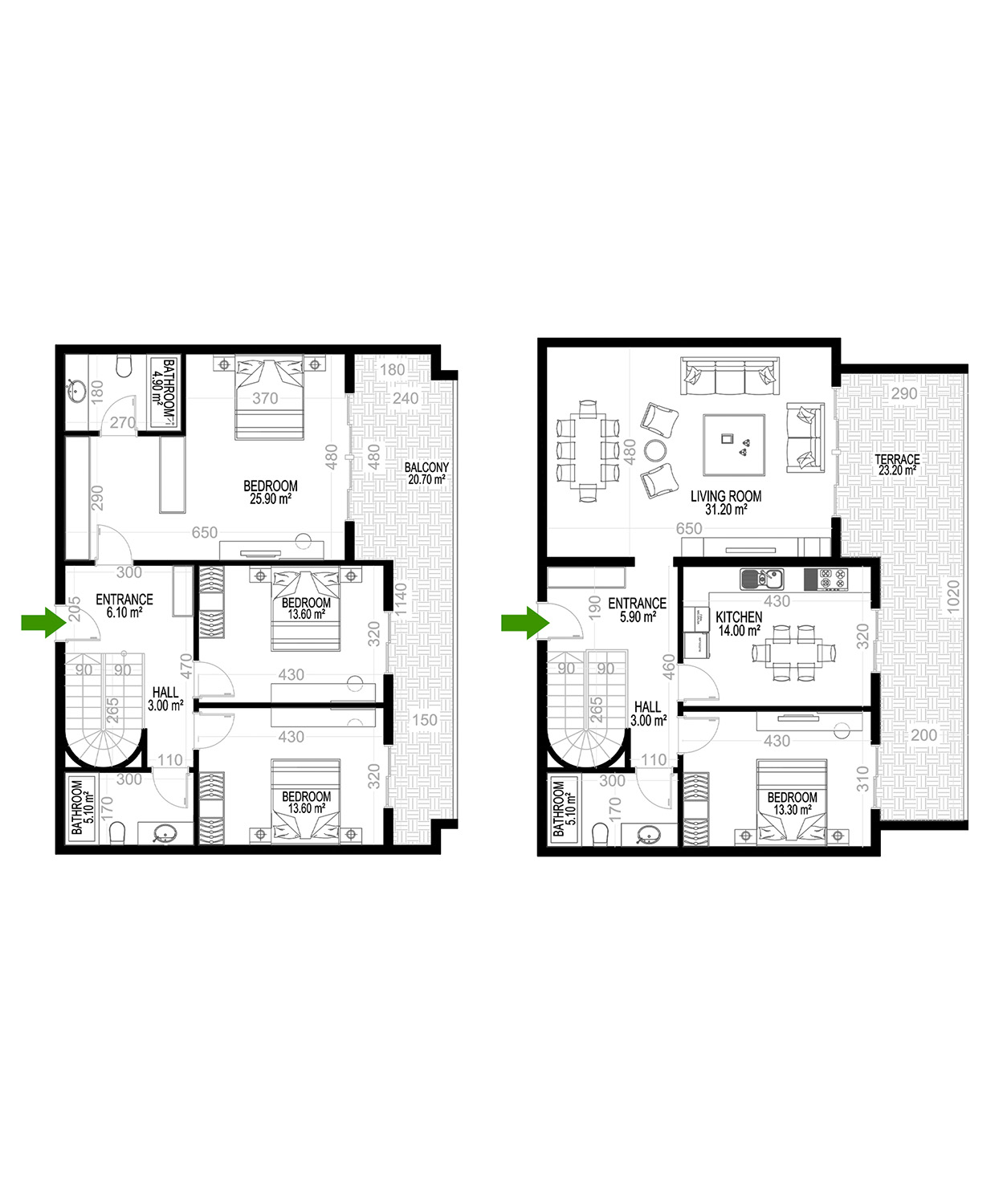 4+1 Duplex for sale in Building B, Yekta Kingdom Premium, Mahmultlar, Alanya, Turkey No. 115
