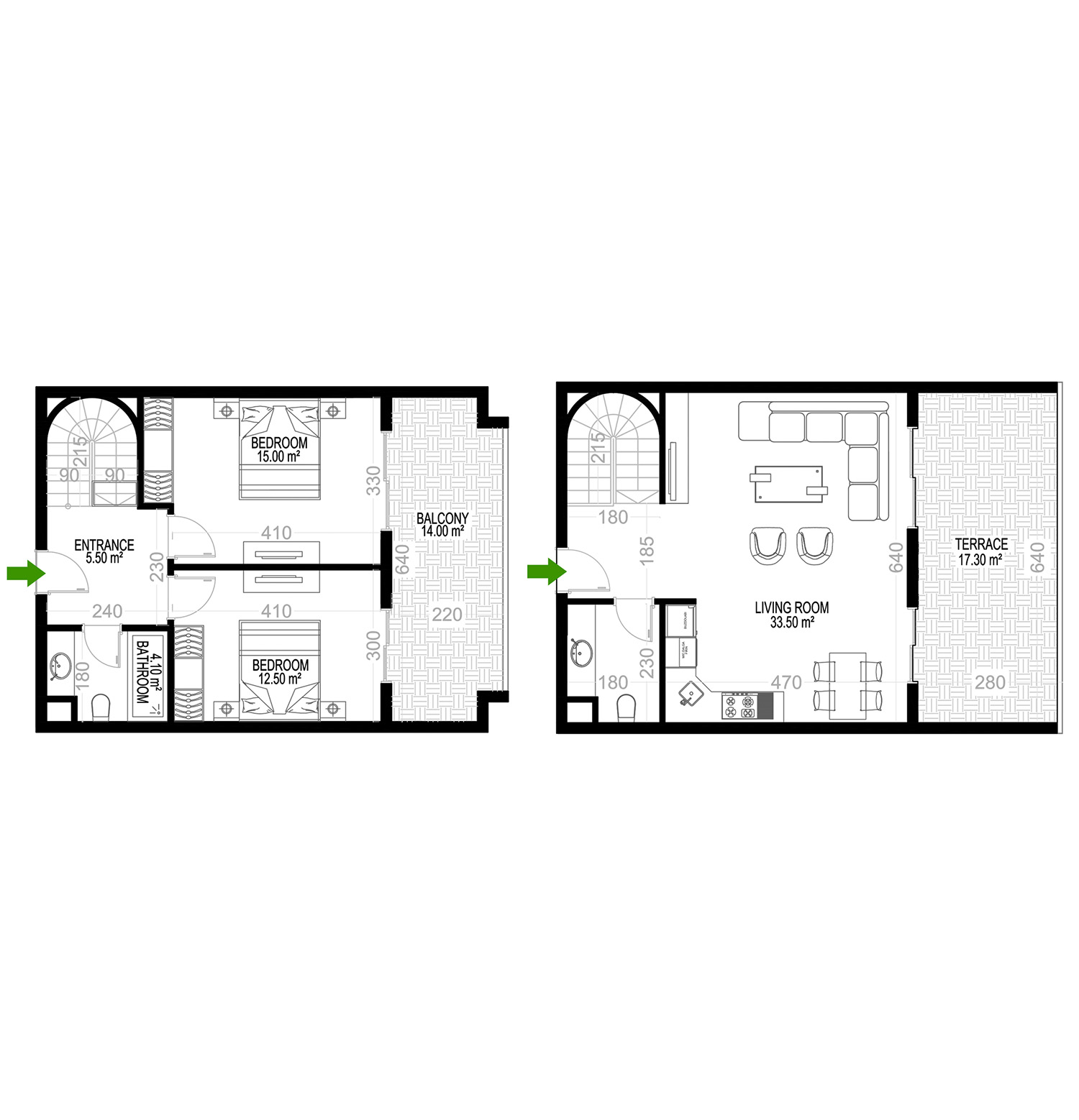 2+1 Duplex for sale in Building B, Yekta Kingdom Premium, Mahmultlar, Alanya, Turkey No. 116