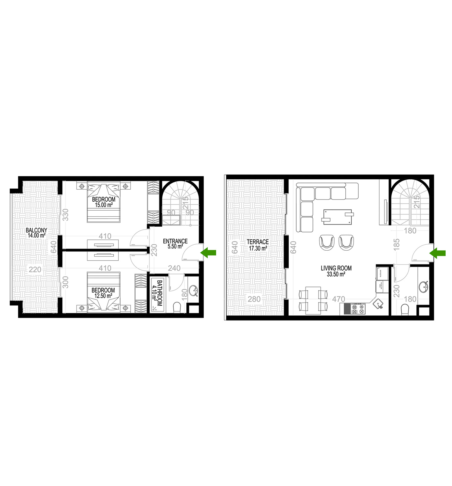 2+1 Duplex for sale in Building B, Yekta Kingdom Premium, Mahmultlar, Alanya, Turkey No. 120