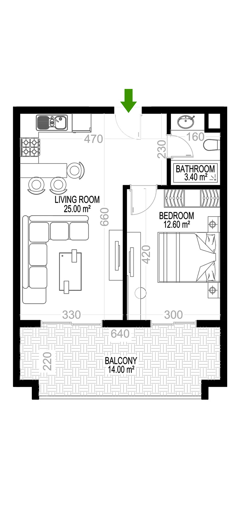 2+1 Apartment for sale in Building B, Yekta Kingdom Premium, Mahmultlar, Alanya, Turkey No. 48