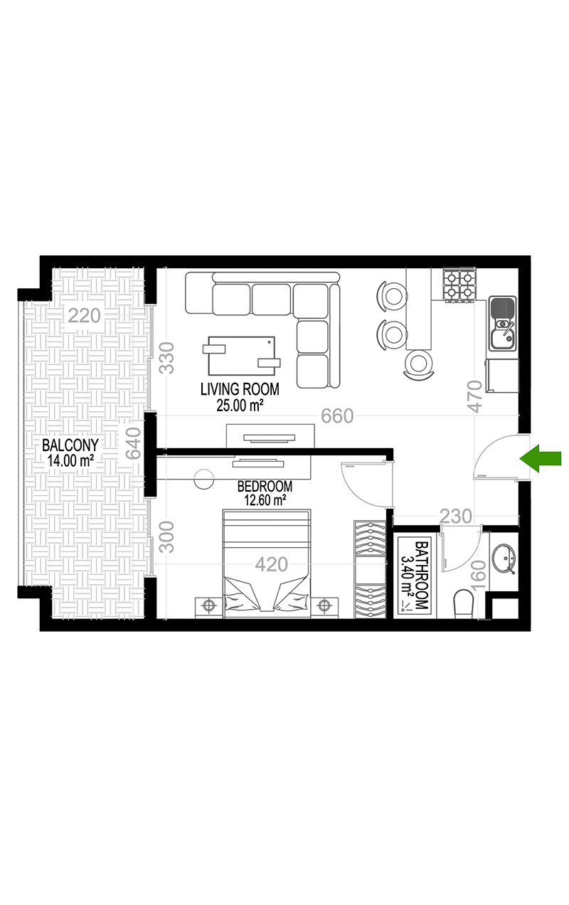 2+1 Apartment for sale in Building B, Yekta Kingdom Premium, Mahmultlar, Alanya, Turkey No. 70