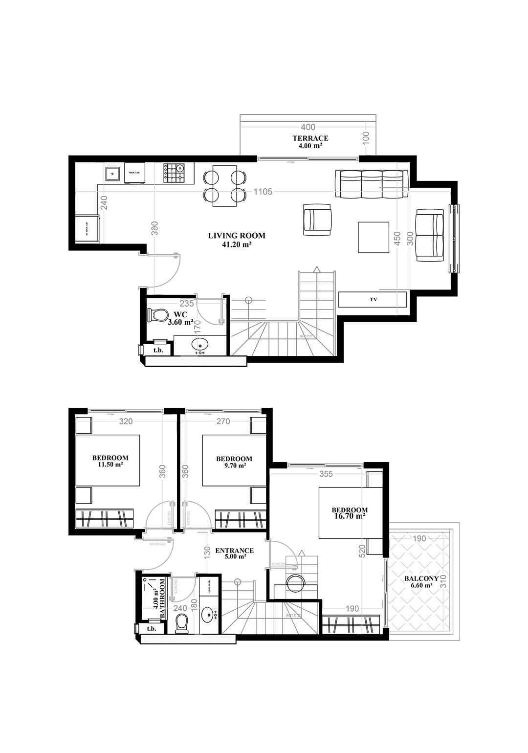 3+1 Duplex for sale in Building B, Yekta Blue V Residence, Mahmultlar, Alanya, Turkey No. 57
