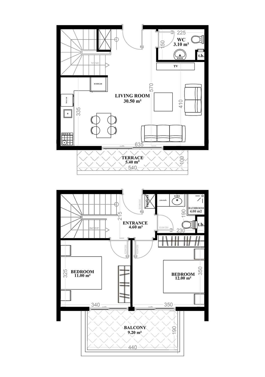 2+1 Duplex for sale in Building B, Yekta Blue V Residence, Mahmultlar, Alanya, Turkey No. 59