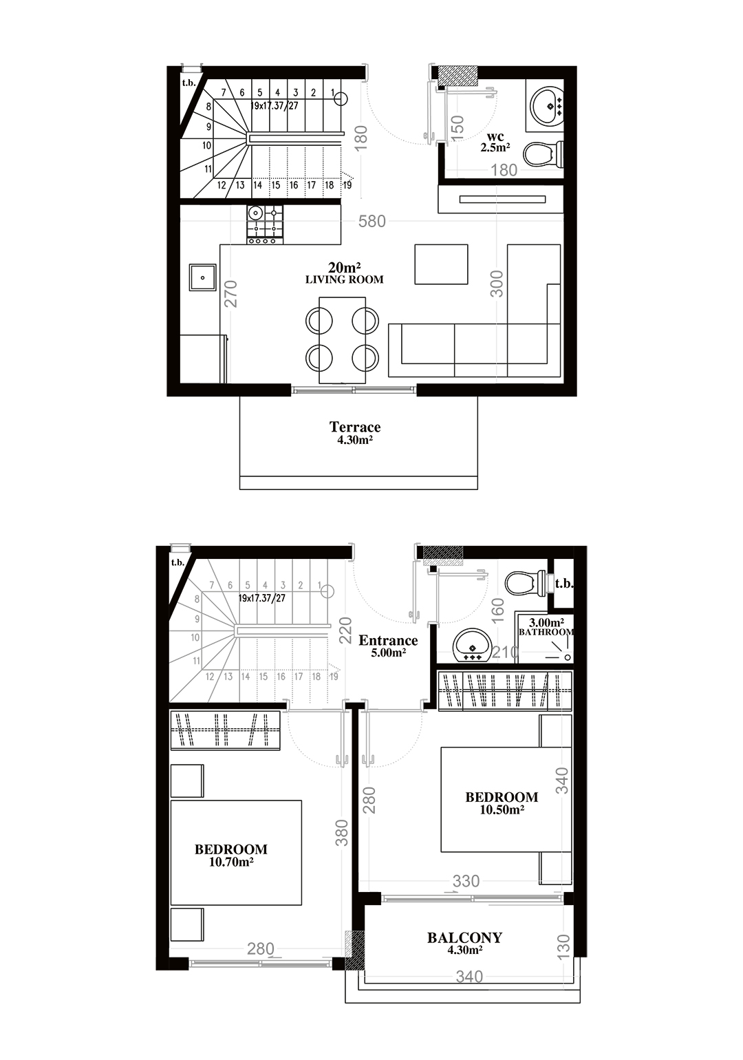 2+1 Duplex for sale in Building C, Yekta Blue V Residence, Mahmultlar, Alanya, Turkey No. 46