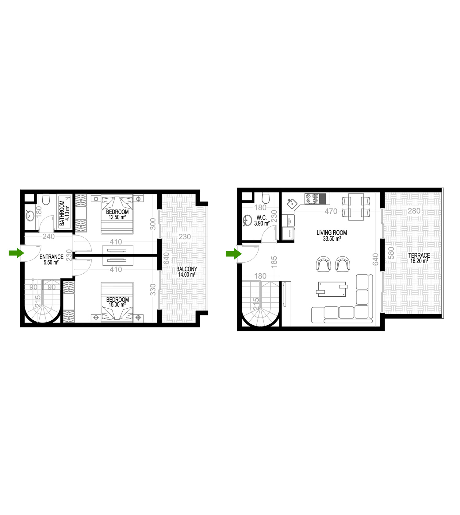 2+1 Duplex for sale in Building D, Yekta Kingdom Premium, Mahmultlar, Alanya, Turkey No. 155