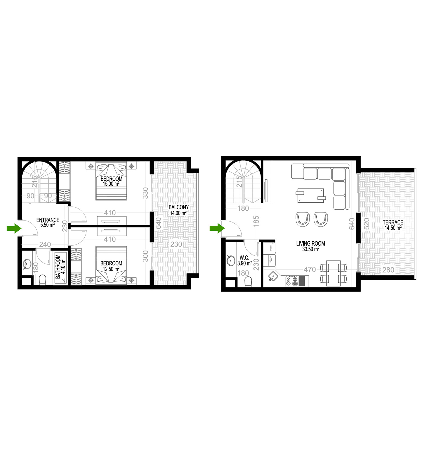 2+1 Duplex for sale in Building D, Yekta Kingdom Premium, Mahmultlar, Alanya, Turkey No. 156