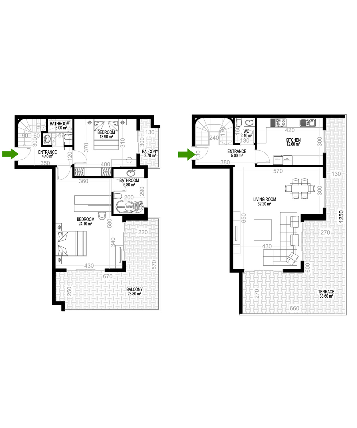 2+1 Duplex for sale in Building D, Yekta Kingdom Premium, Mahmultlar, Alanya, Turkey No. 157