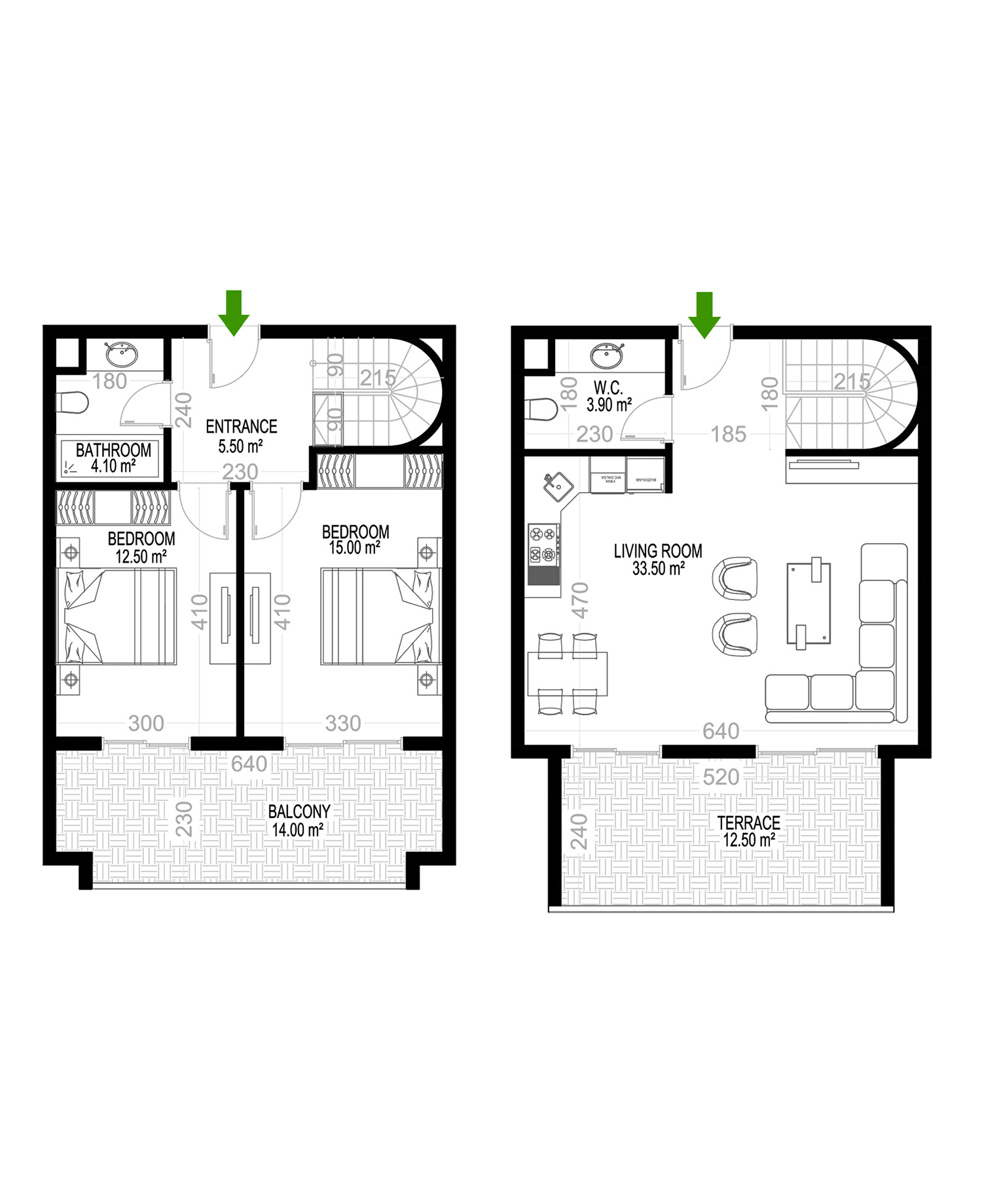 2+1 Duplex for sale in Building D, Yekta Kingdom Premium, Mahmultlar, Alanya, Turkey No. 158