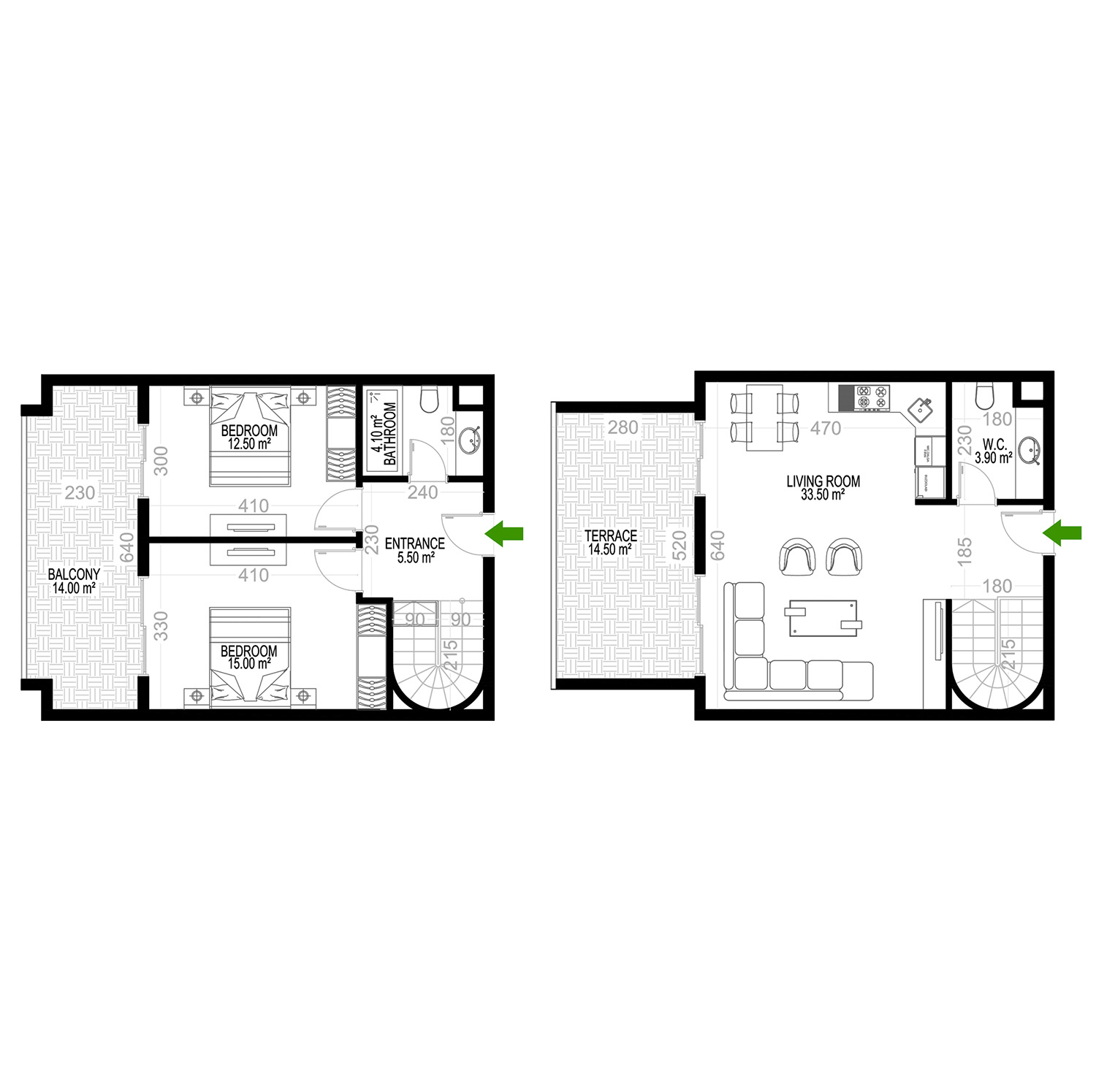 2+1 Duplex for sale in Building D, Yekta Kingdom Premium, Mahmultlar, Alanya, Turkey No. 161