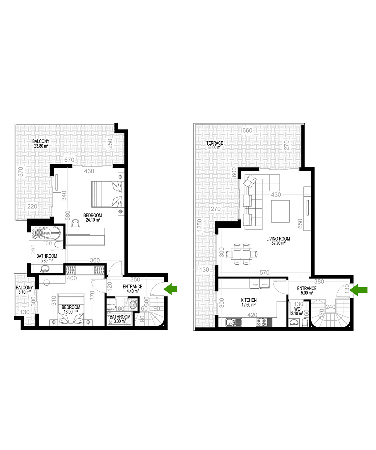 2+1 Duplex for sale in Building D, Yekta Kingdom Premium, Mahmultlar, Alanya, Turkey No. 165