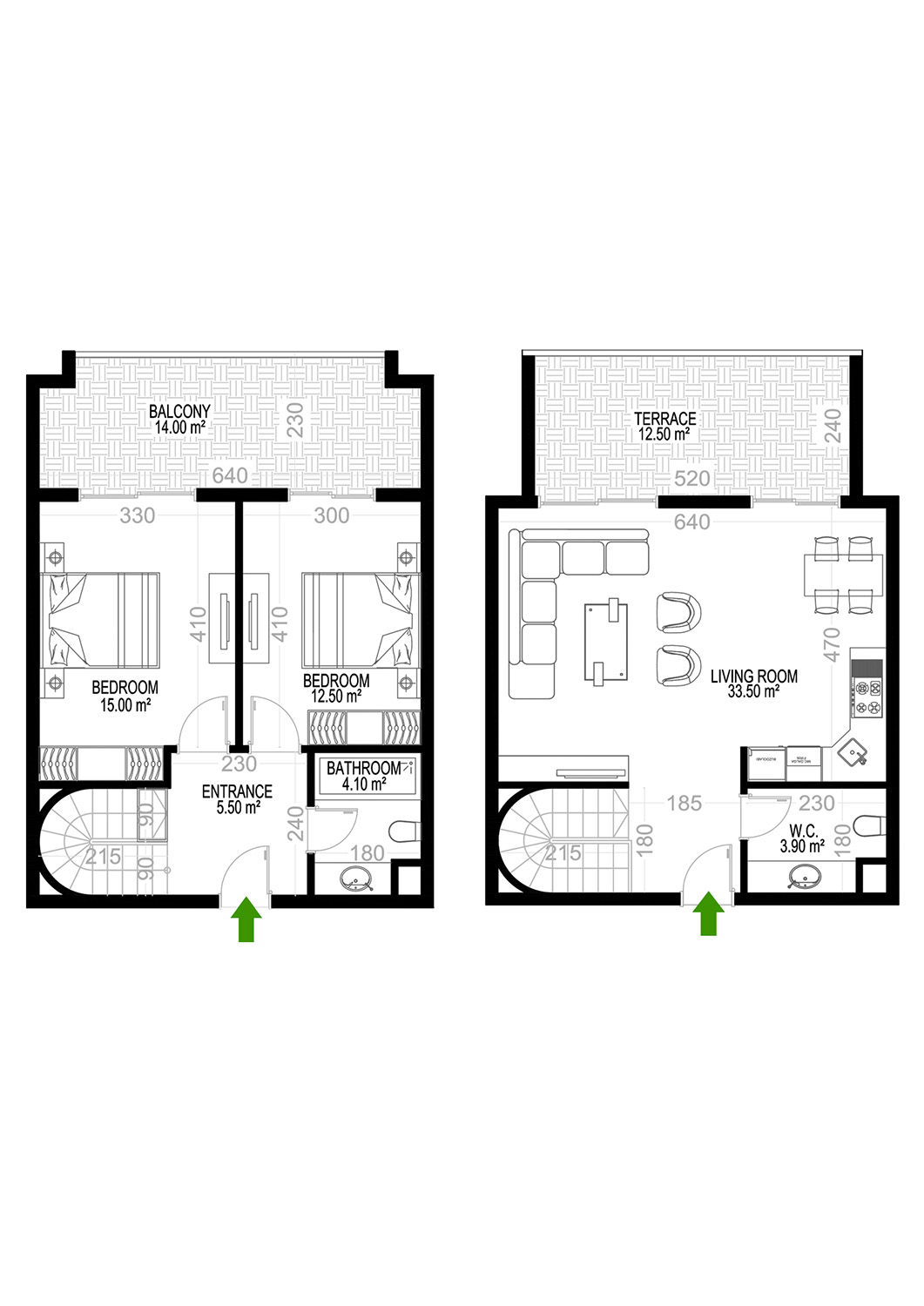2+1 Duplex for sale in Building D, Yekta Kingdom Premium, Mahmultlar, Alanya, Turkey No. 166