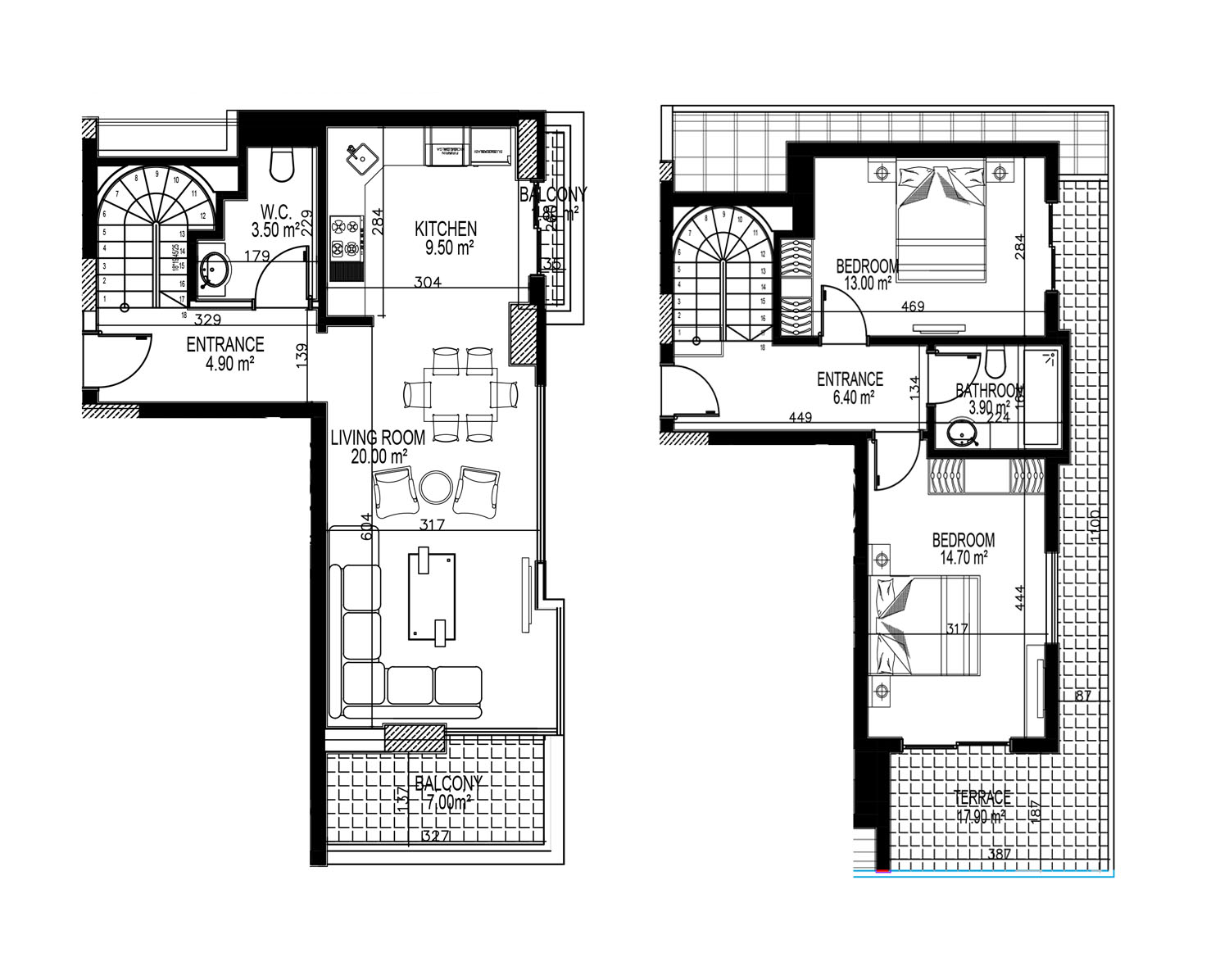 3+1 Duplex for sale in Yekta BLUE III, Mahmultlar, Alanya, Turkey No. 41