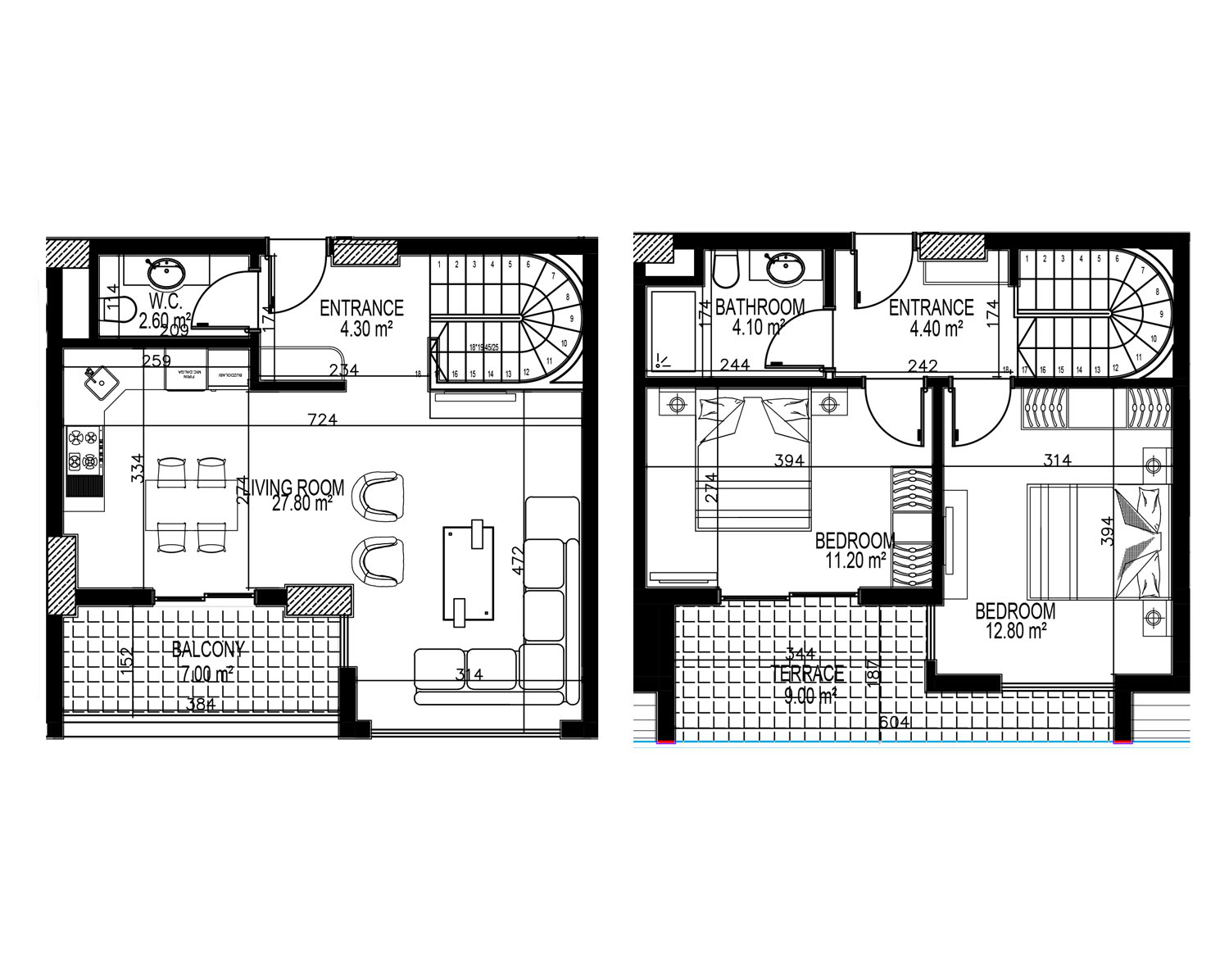 2+1 Duplex for sale in Yekta BLUE III, Mahmultlar, Alanya, Turkey No. 42
