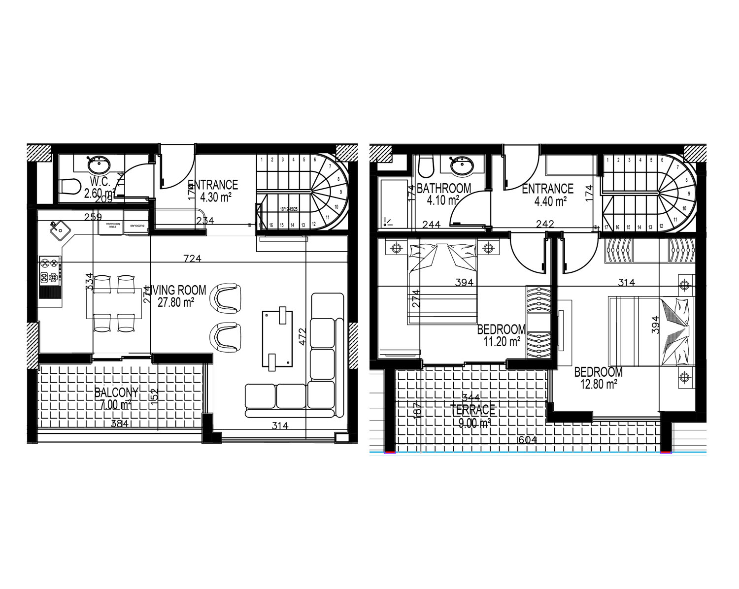 2+1 Duplex for sale in Yekta BLUE III, Mahmultlar, Alanya, Turkey No. 43