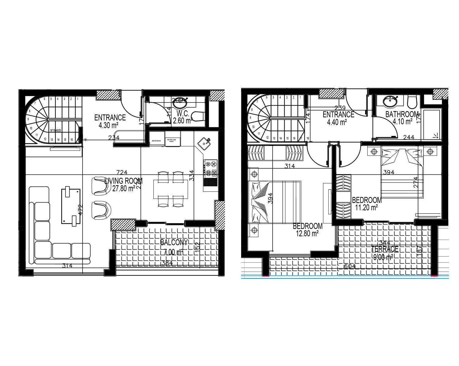 2+1 Duplex for sale in Yekta BLUE III, Mahmultlar, Alanya, Turkey No. 44