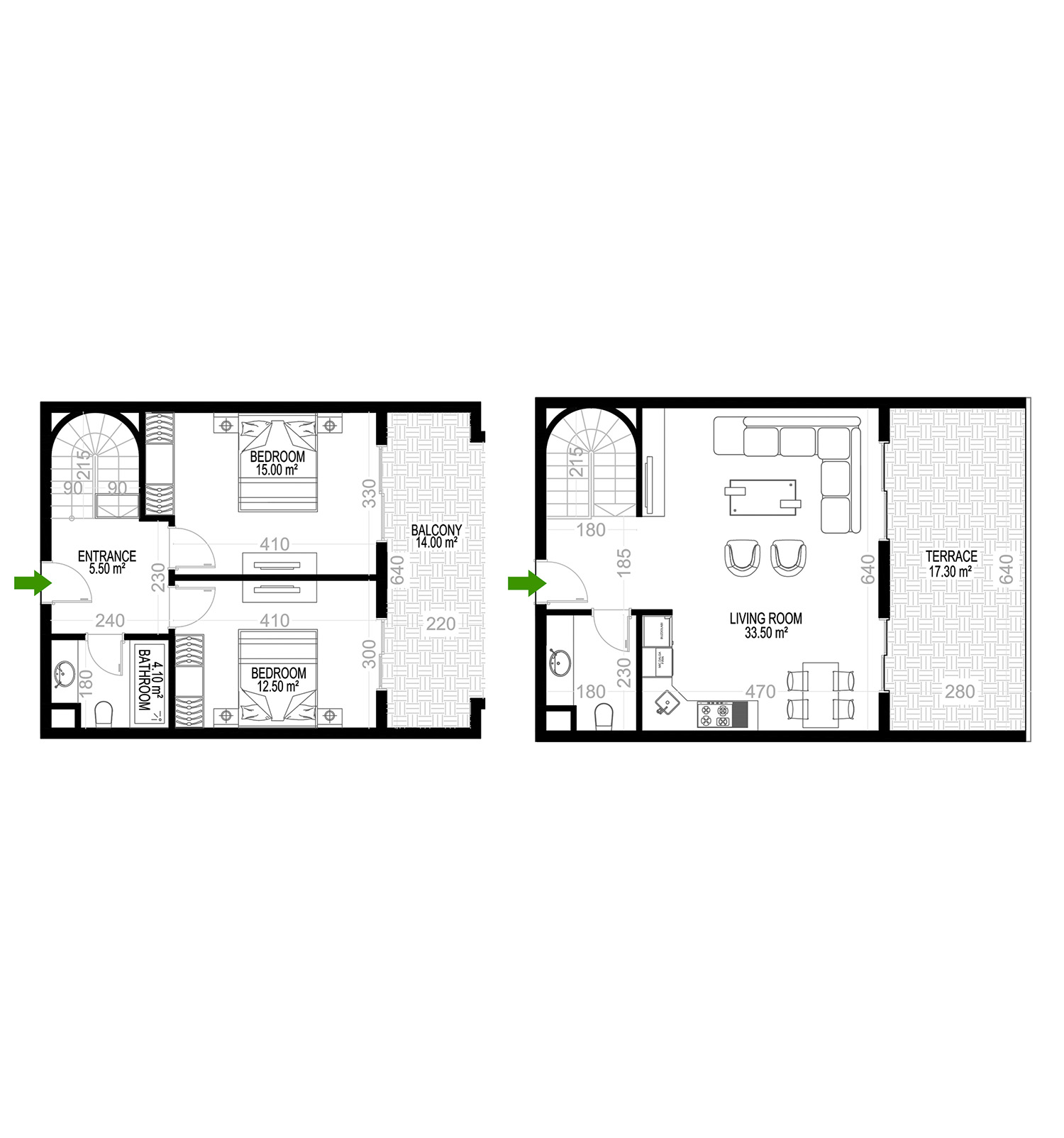 2+1 Duplex for sale in Building E, Yekta Kingdom Premium, Mahmultlar, Alanya, Turkey No. 111