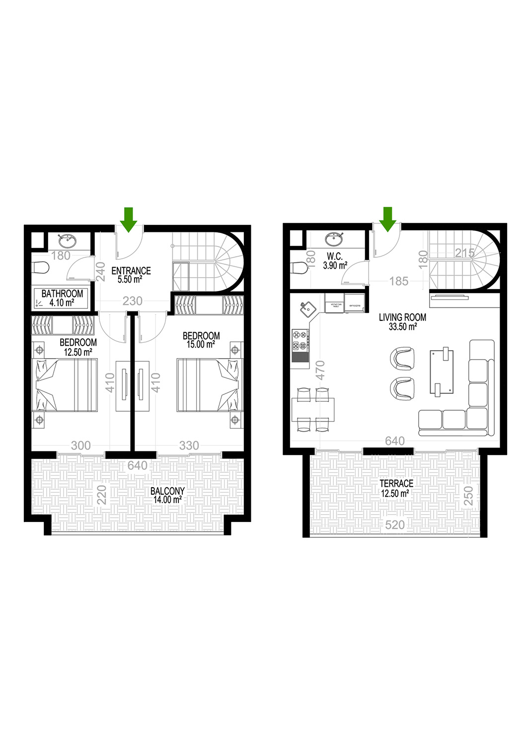 2+1 Duplex for sale in Building E, Yekta Kingdom Premium, Mahmultlar, Alanya, Turkey No. 113