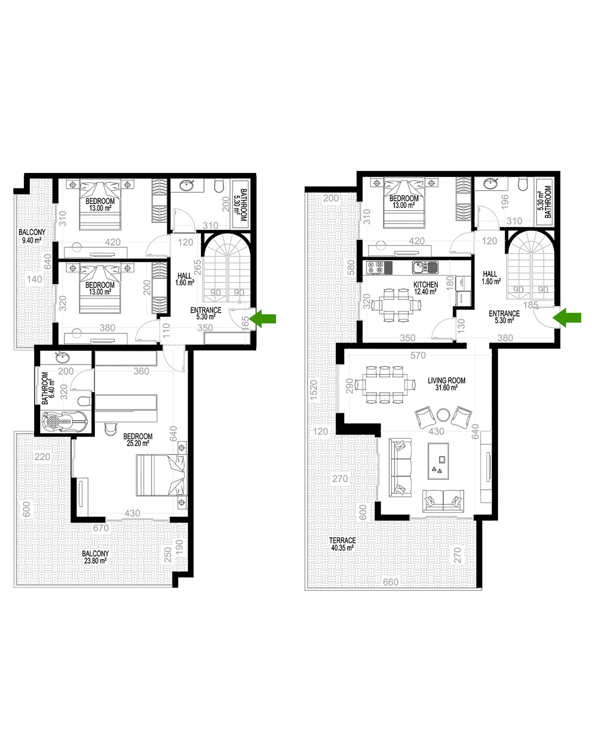 4+1 Duplex for sale in Building E, Yekta Kingdom Premium, Mahmultlar, Alanya, Turkey No. 114