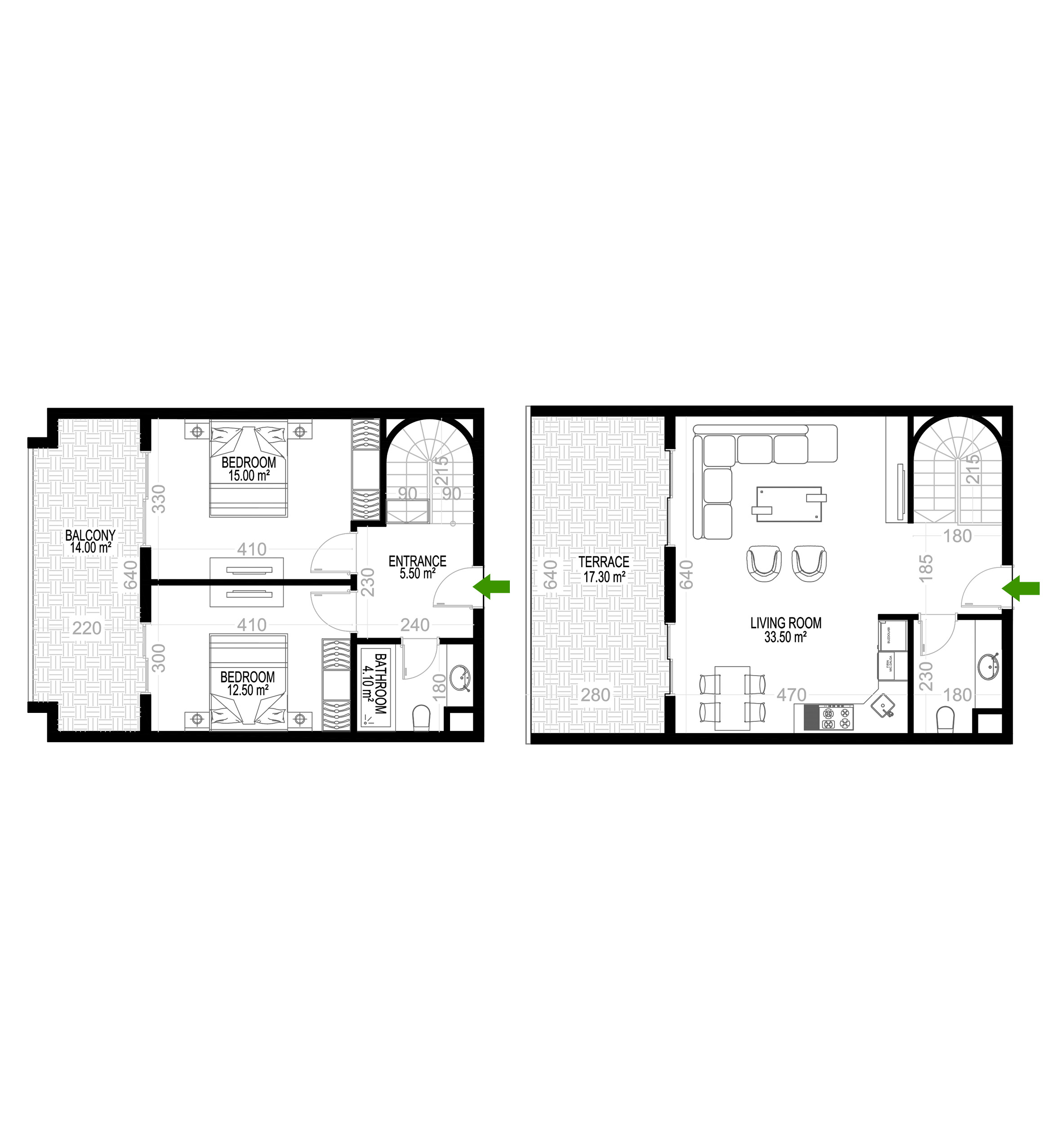 2+1 Duplex for sale in Building E, Yekta Kingdom Premium, Mahmultlar, Alanya, Turkey No. 115