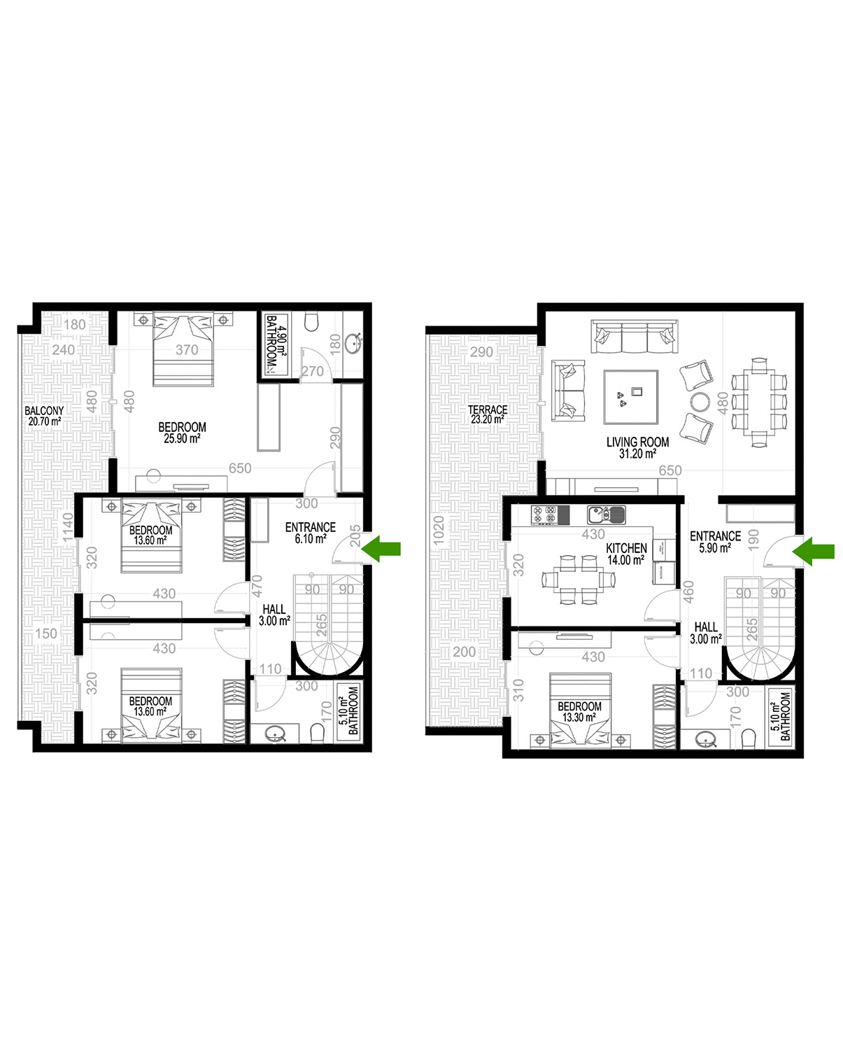 4+1 Duplex for sale in Building E, Yekta Kingdom Premium, Mahmultlar, Alanya, Turkey No. 116