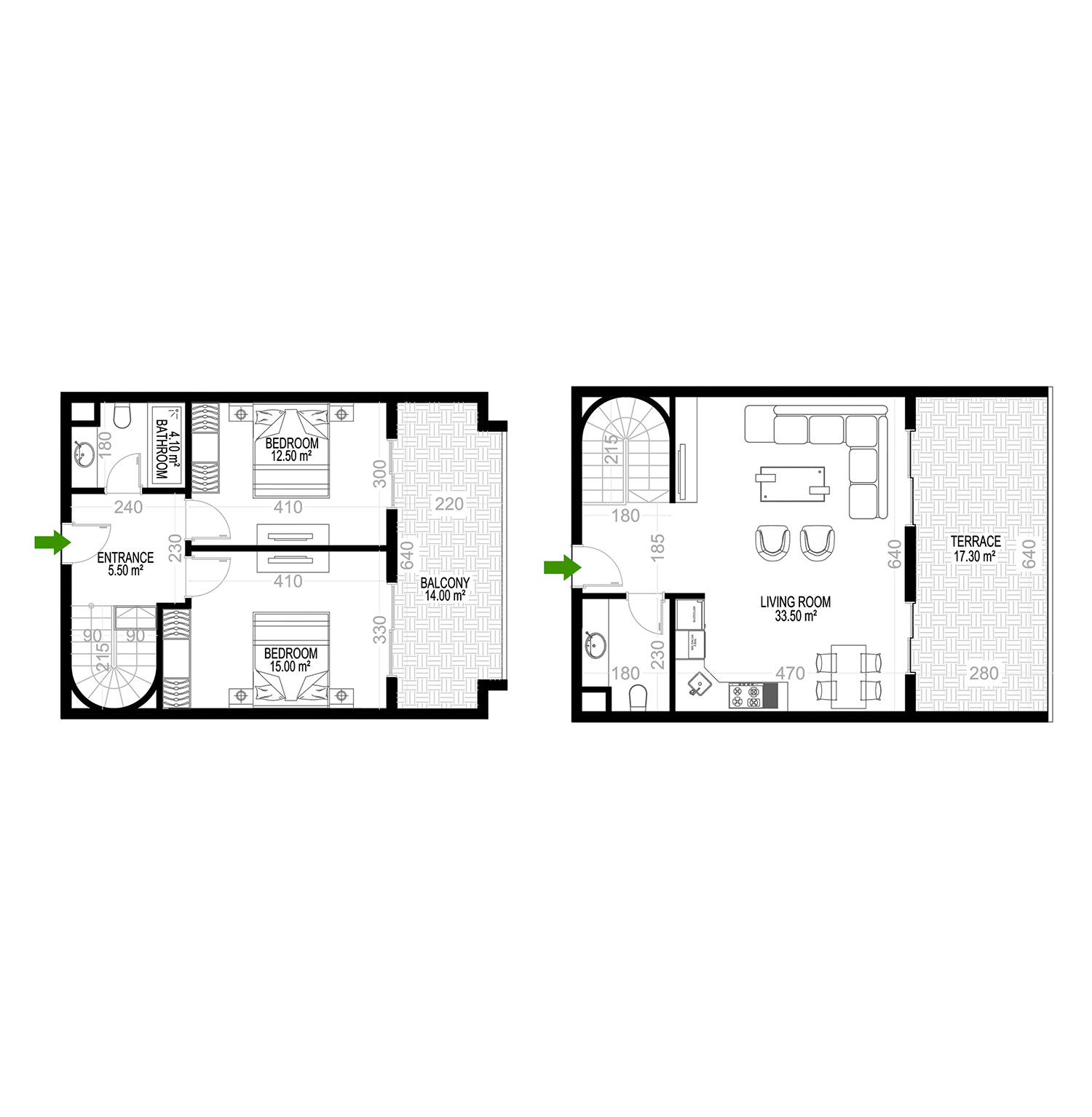 2+1 Duplex for sale in Building E, Yekta Kingdom Premium, Mahmultlar, Alanya, Turkey No. 120