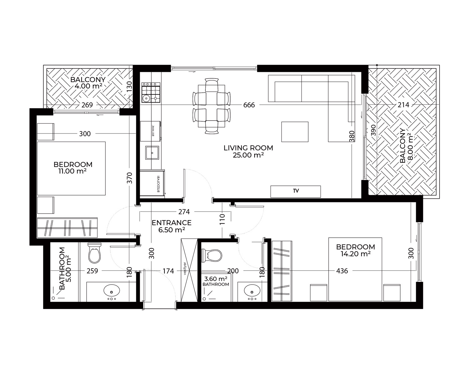 2+1 Apartment for sale in Yekta Royal Club Residence, Alanya, Turkey No. 1