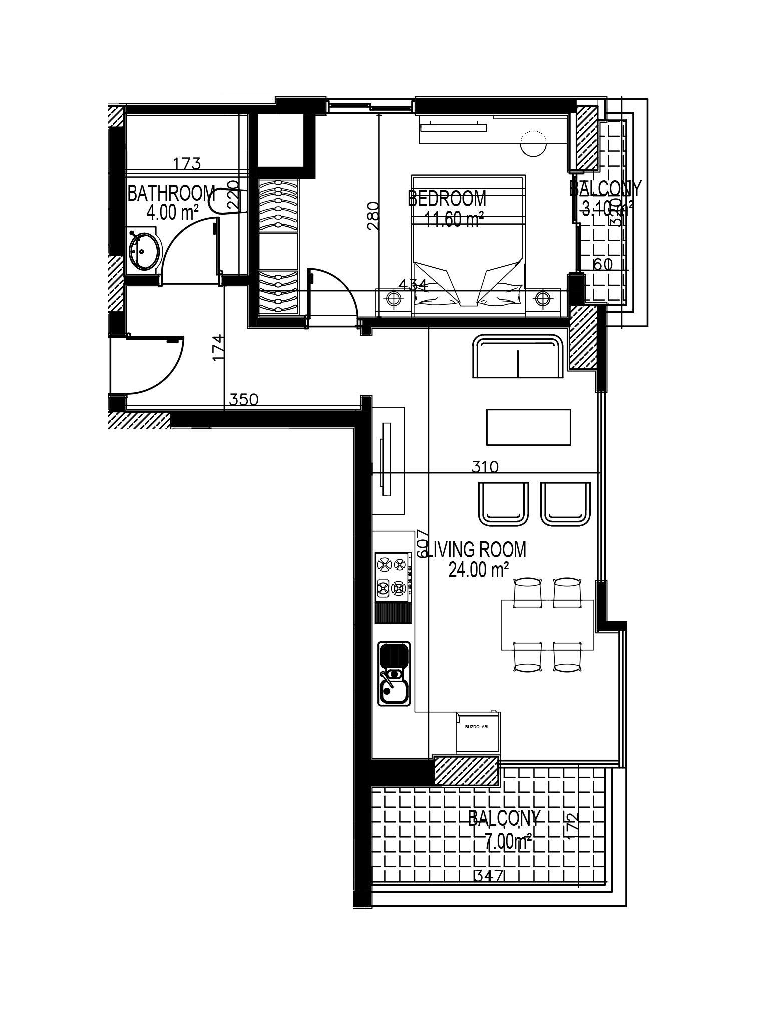 1+1 Apartment for sale in Yekta BLUE III, Mahmultlar, Alanya, Turkey No. 16