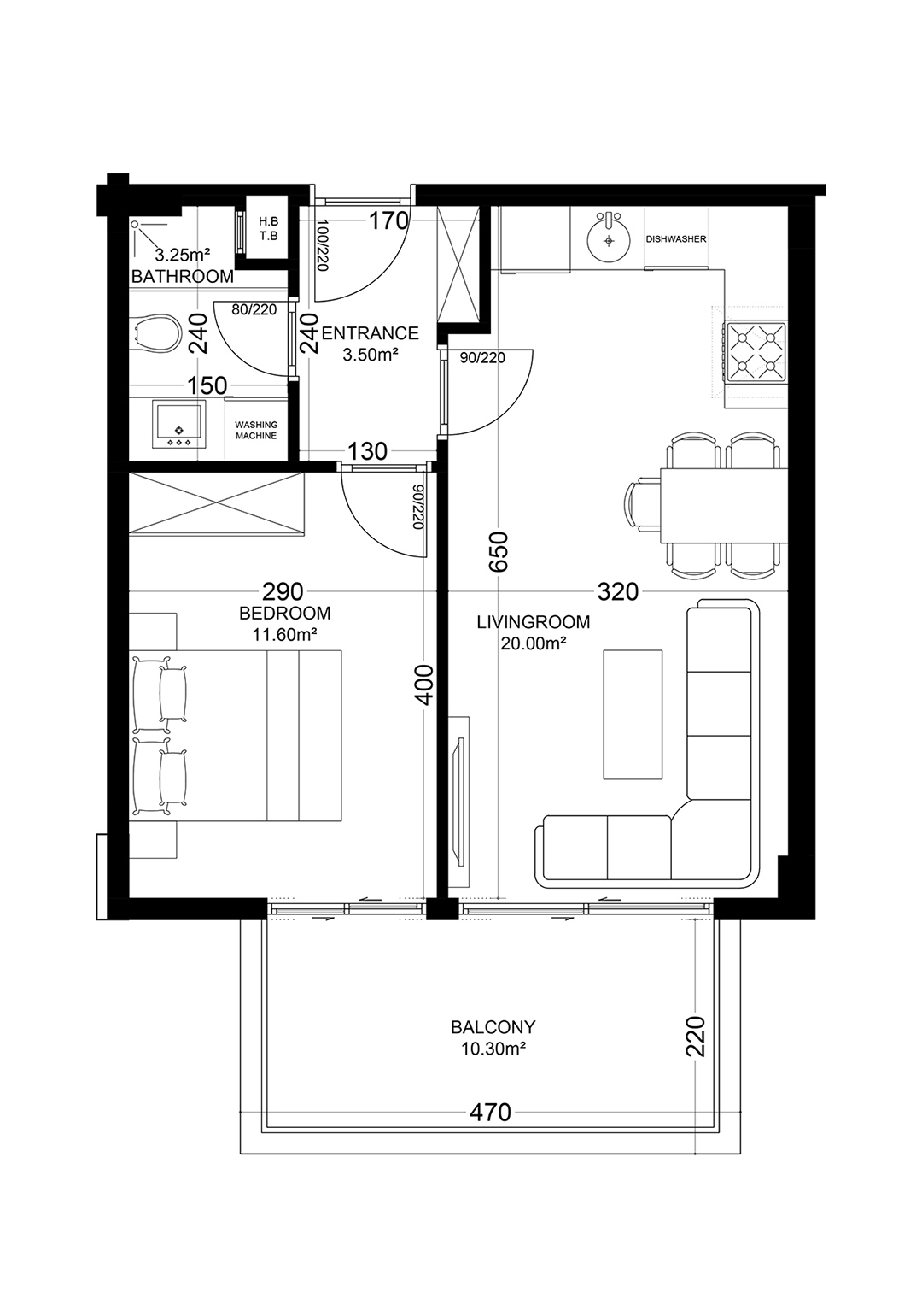 1+1 Apartment for sale in Building A, Yekta Golden Valley, Oba, Alanya, Turkey No. 1