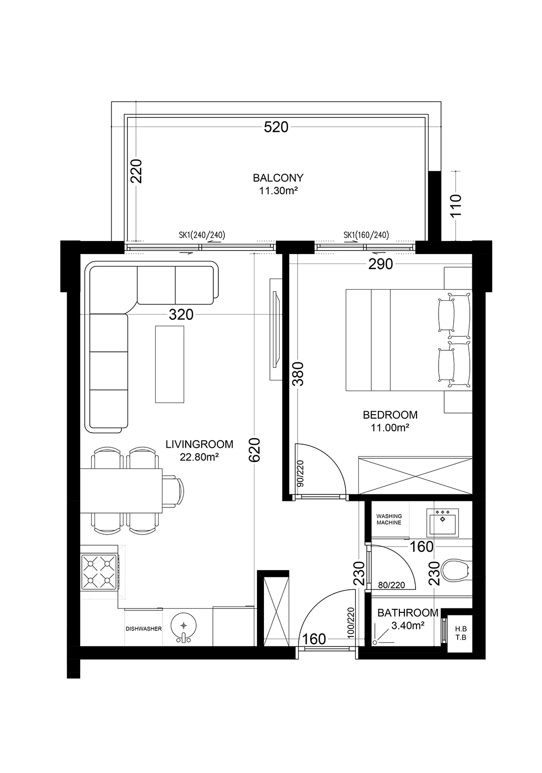1+1 Apartment for sale in Building A, Yekta Golden Valley, Oba, Alanya, Turkey No. 15