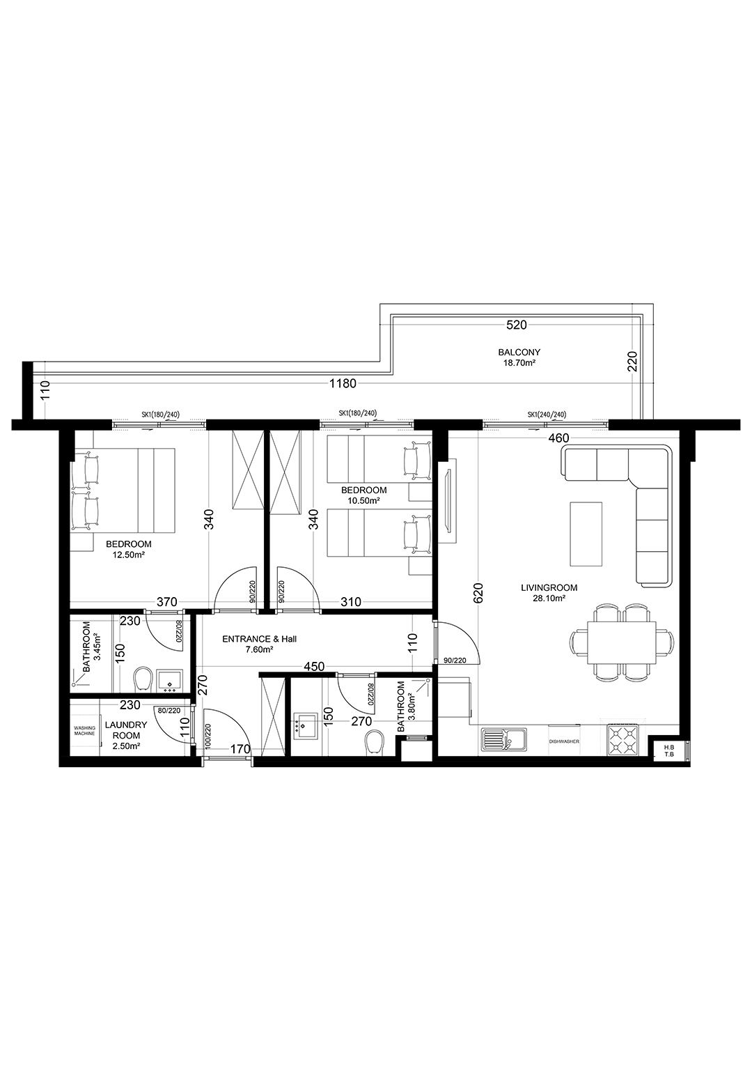 2+1 Apartment for sale in Building A, Yekta Golden Valley, Oba, Alanya, Turkey No. 16