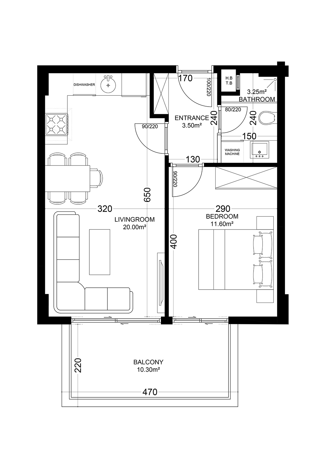 1+1 Apartment for sale in Building A, Yekta Golden Valley, Oba, Alanya, Turkey No. 18