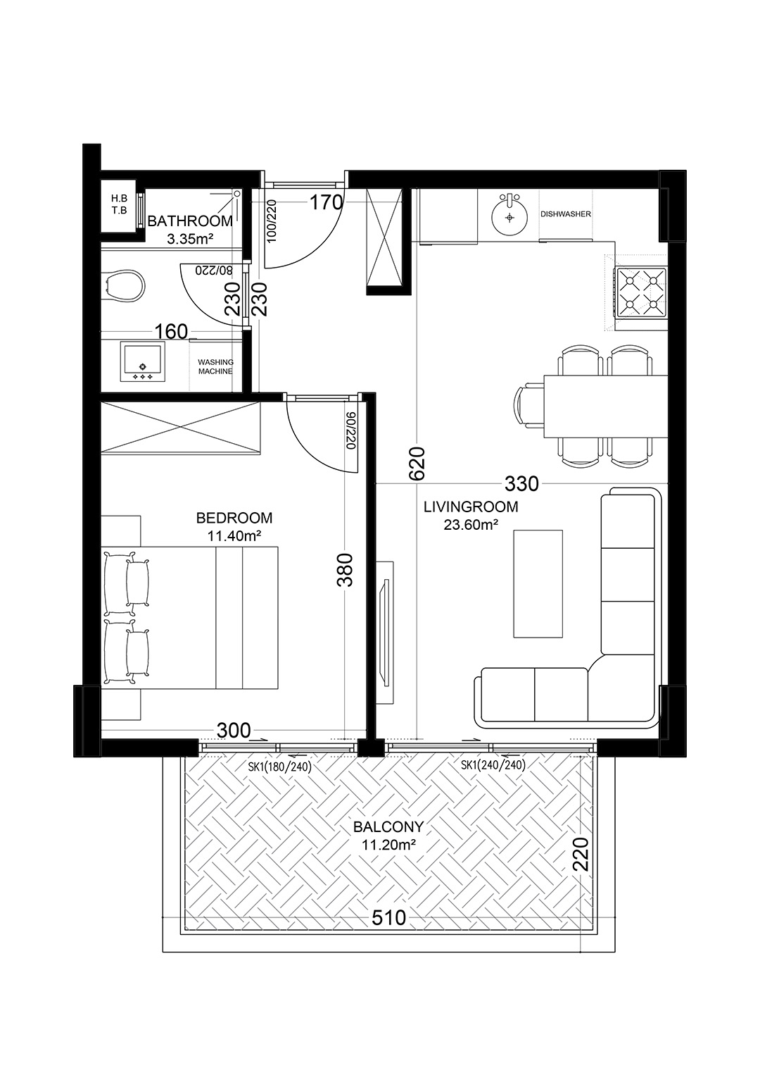 1+1 Apartment for sale in Building C, Yekta Golden Valley, Oba, Alanya, Turkey No. 1