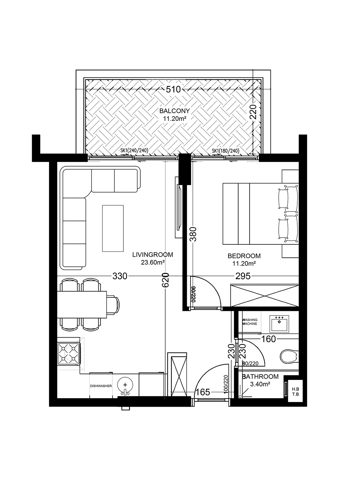1+1 Apartment for sale in Building C, Yekta Golden Valley, Oba, Alanya, Turkey No. 17