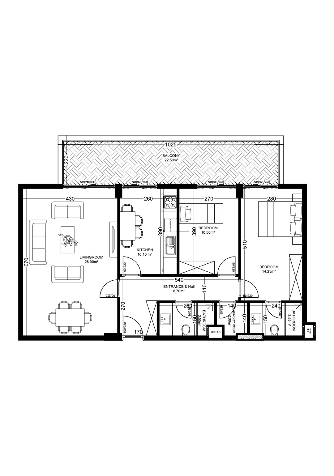 2+1 Apartment for sale in Building C, Yekta Golden Valley, Oba, Alanya, Turkey No. 11