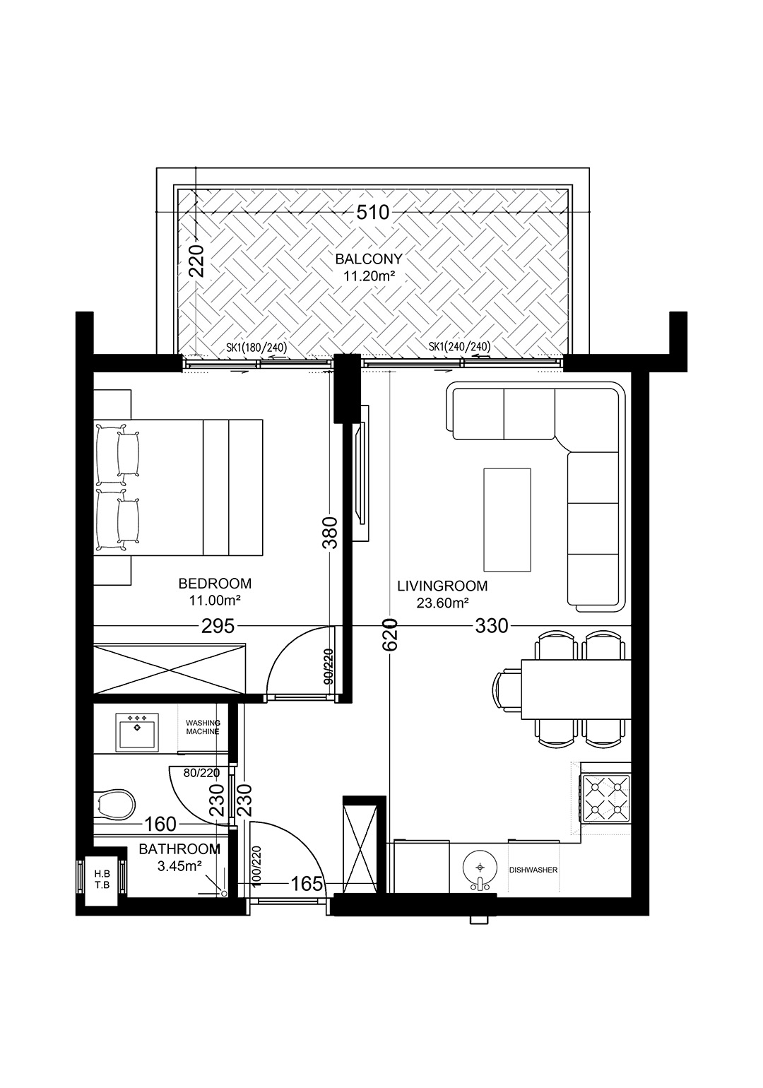 1+1 Apartment for sale in Building C, Yekta Golden Valley, Oba, Alanya, Turkey No. 12