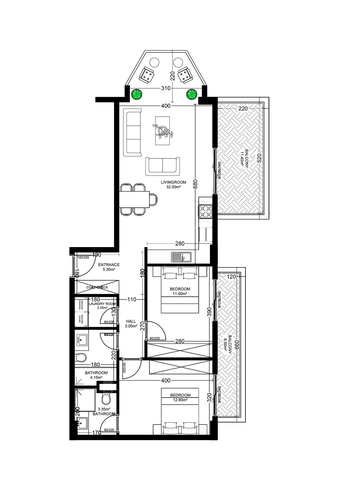 2+1 Apartment for sale in Building C, Yekta Golden Valley, Oba, Alanya, Turkey No. 13