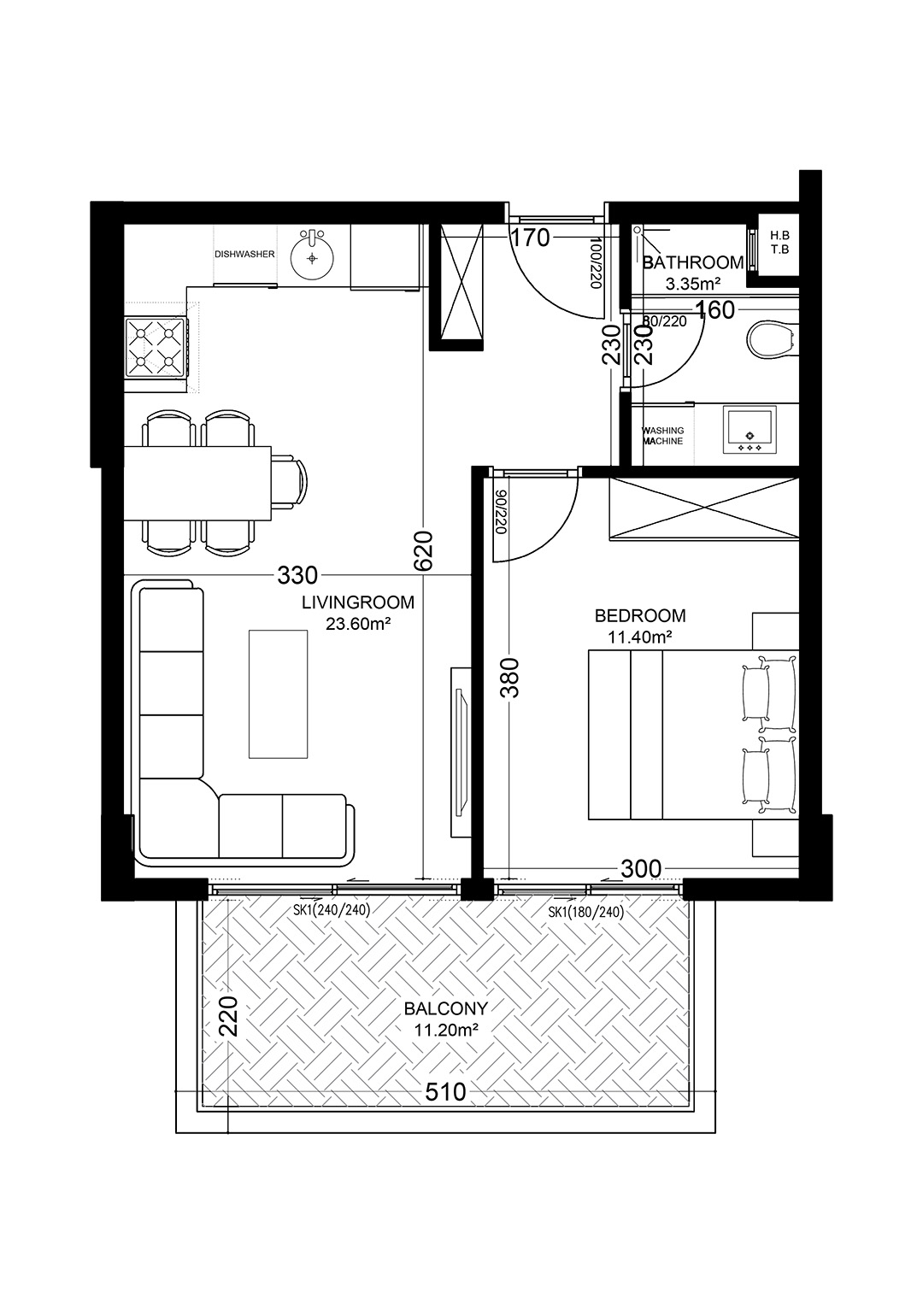 1+1 Apartment for sale in Building C, Yekta Golden Valley, Oba, Alanya, Turkey No. 21