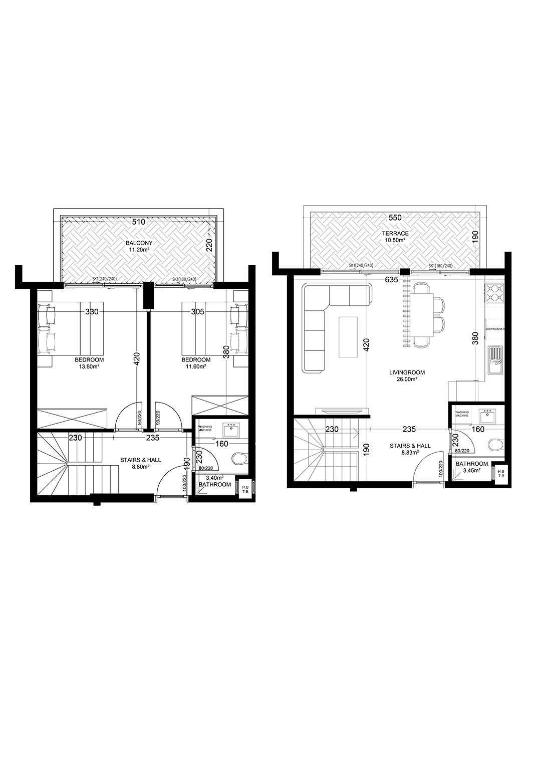 2+1 Duplex for sale in Building C, Yekta Golden Valley, Oba, Alanya, Turkey No. 24
