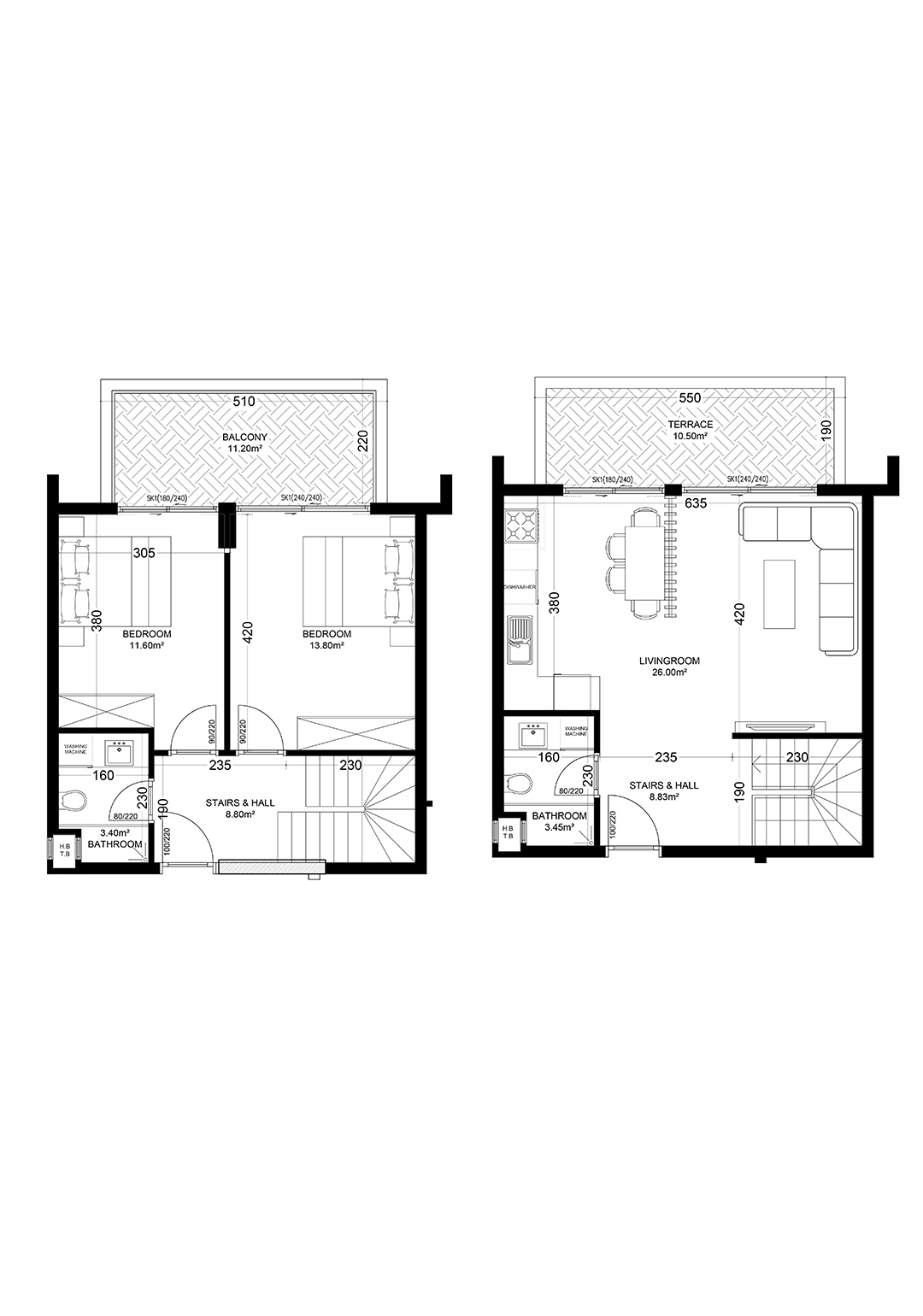2+1 Duplex for sale in Building C, Yekta Golden Valley, Oba, Alanya, Turkey No. 26