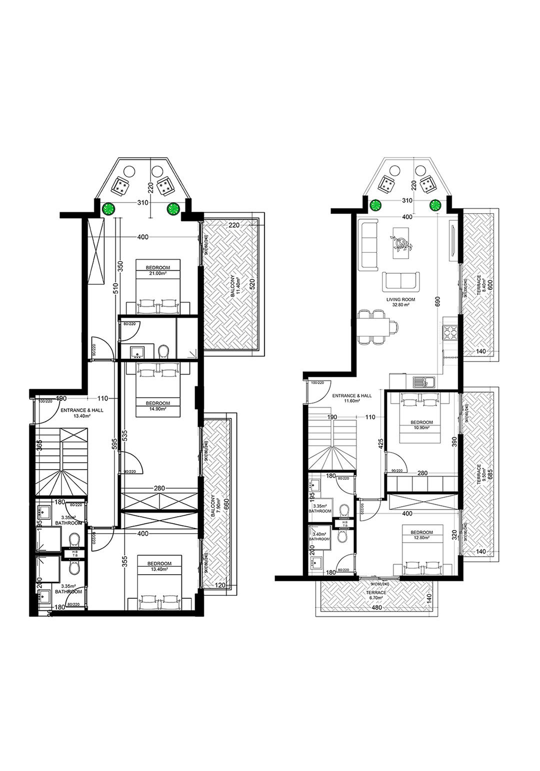 4+1 Duplex for sale in Building C, Yekta Golden Valley, Oba, Alanya, Turkey No. 27