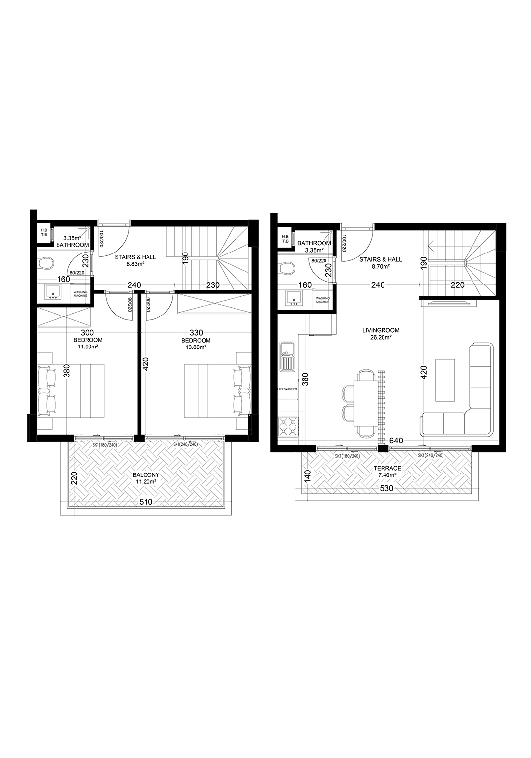 2+1 Duplex for sale in Building C, Yekta Golden Valley, Oba, Alanya, Turkey No. 22