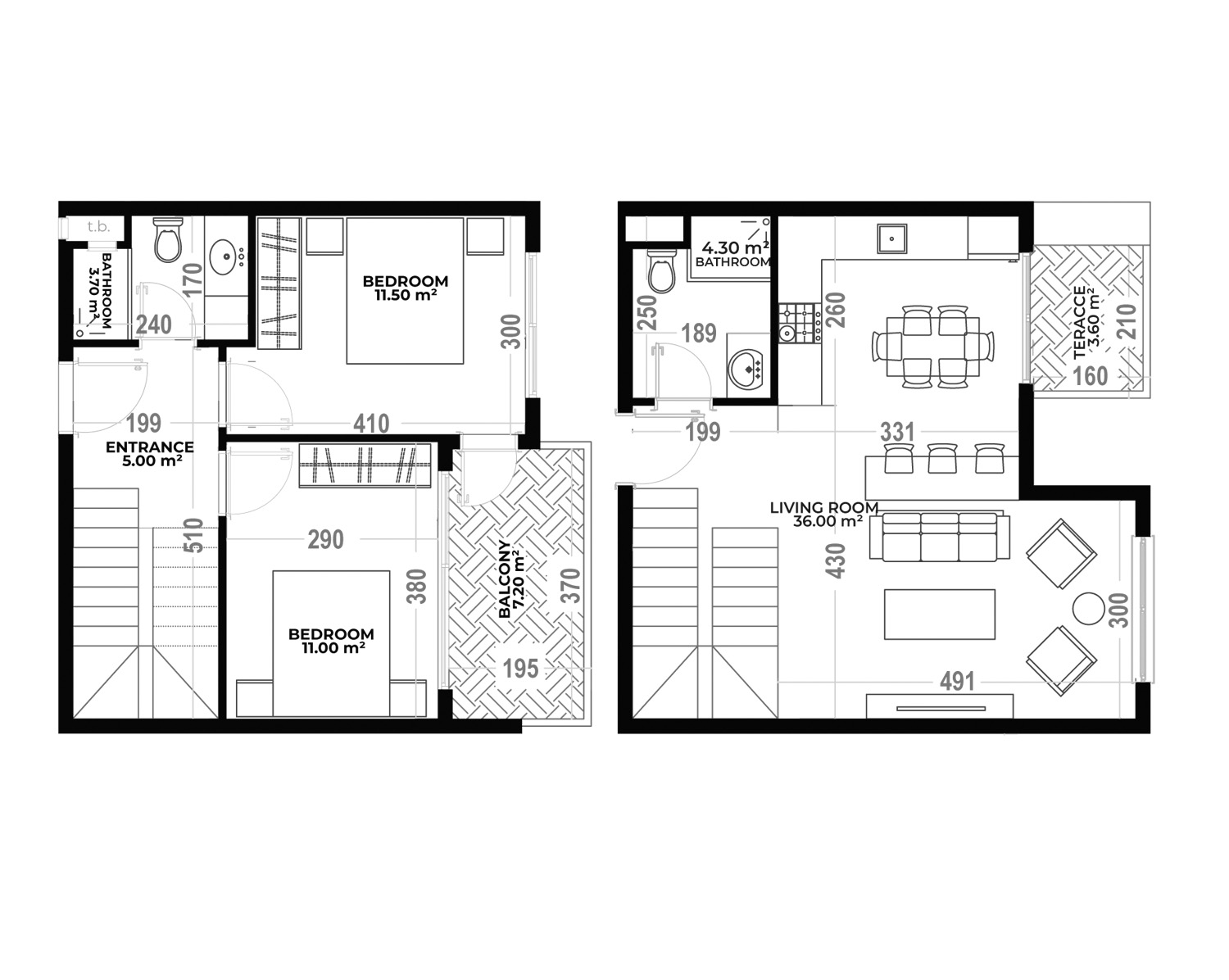 2+1 Duplex for sale in Yekta Royal Club Residence, Alanya, Turkey No. 43