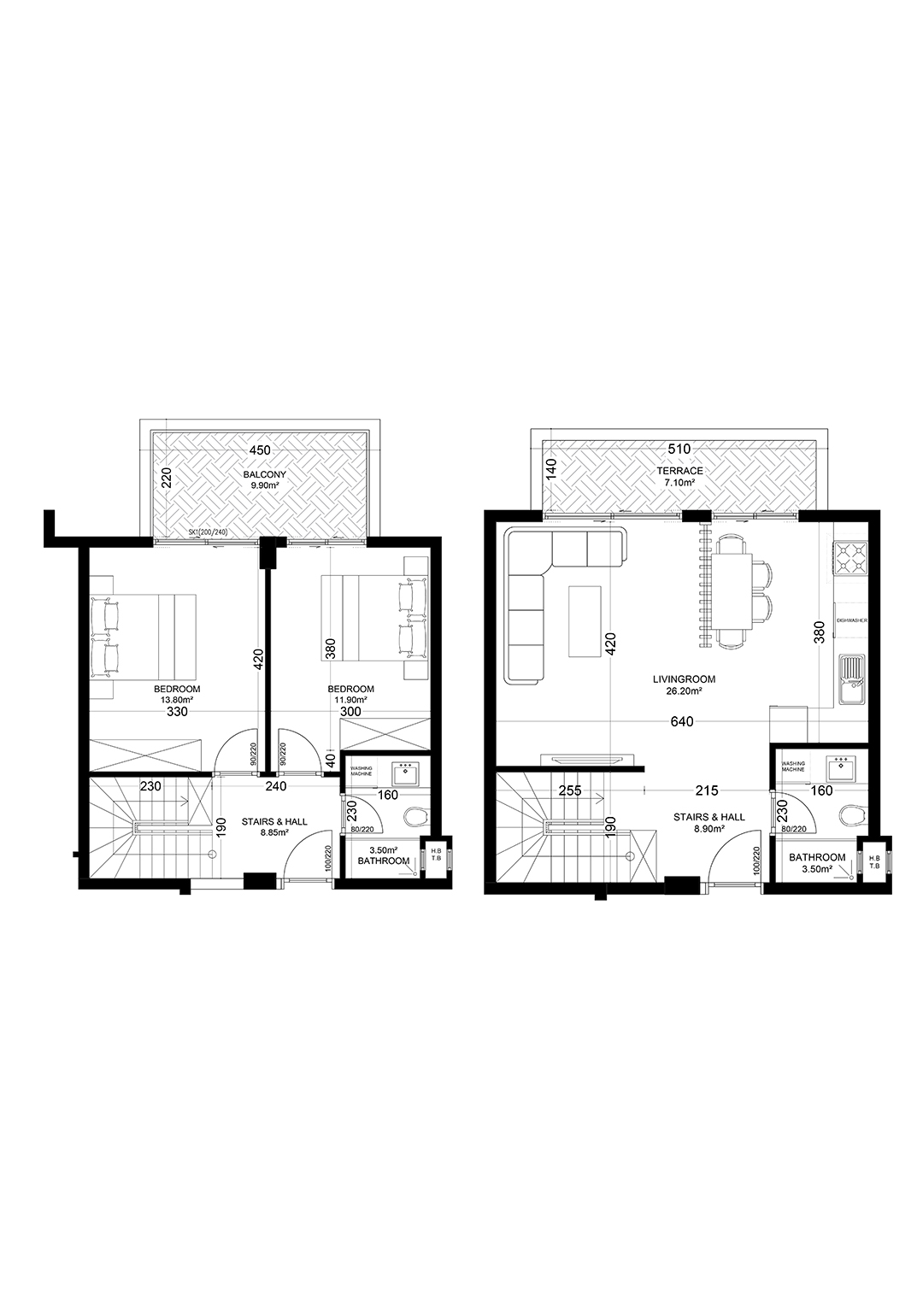 2+1 Duplex for sale in Building E, Yekta Golden Valley, Oba, Alanya, Turkey No. 14