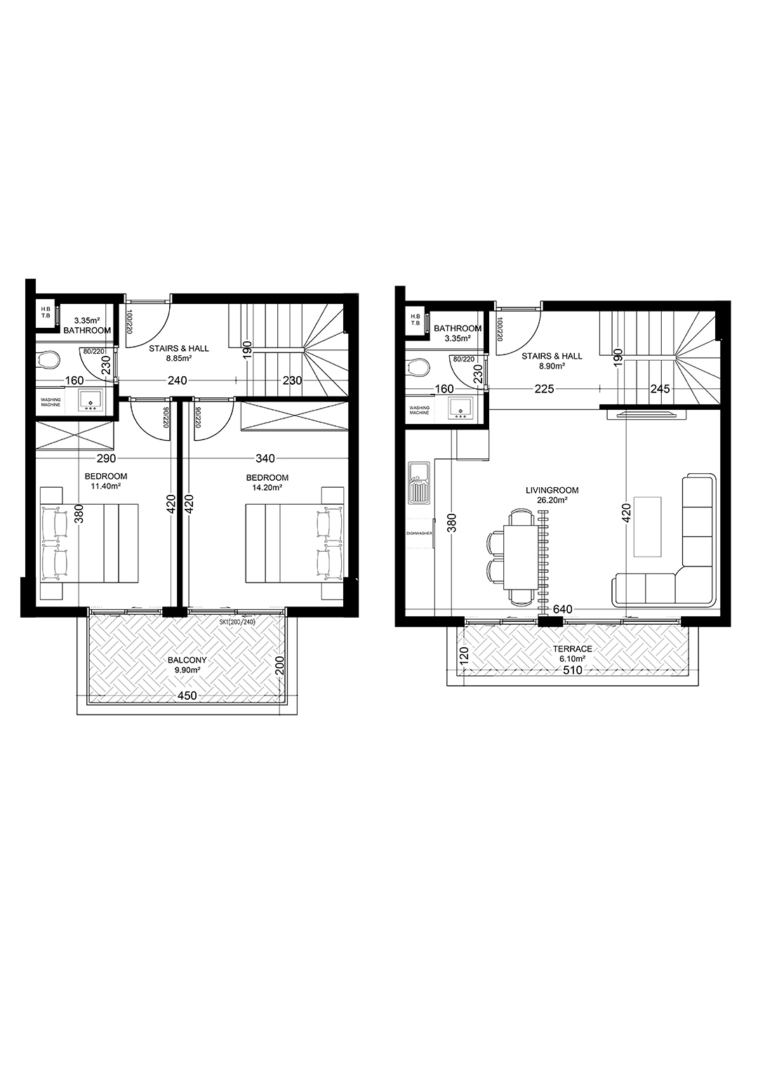 2+1 Duplex for sale in Building D, Yekta Golden Valley, Oba, Alanya, Turkey No. 25