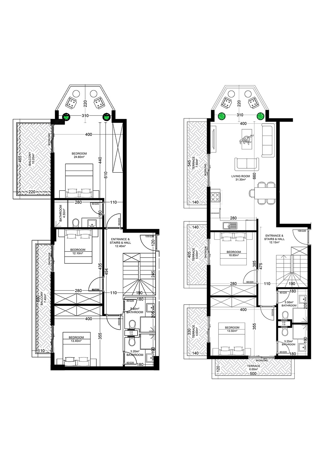 4+1 Duplex for sale in Building D, Yekta Golden Valley, Oba, Alanya, Turkey No. 26