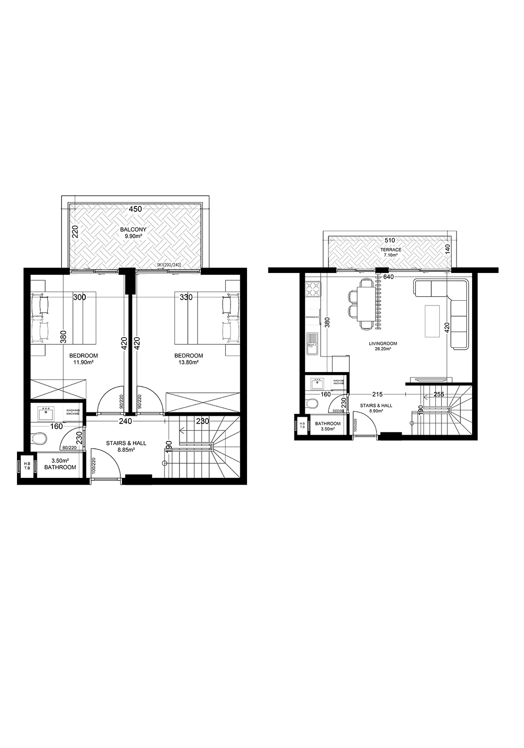 2+1 Duplex for sale in Building D, Yekta Golden Valley, Oba, Alanya, Turkey No. 28