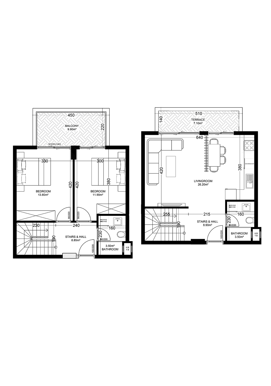2+1 Duplex for sale in Building D, Yekta Golden Valley, Oba, Alanya, Turkey No. 29