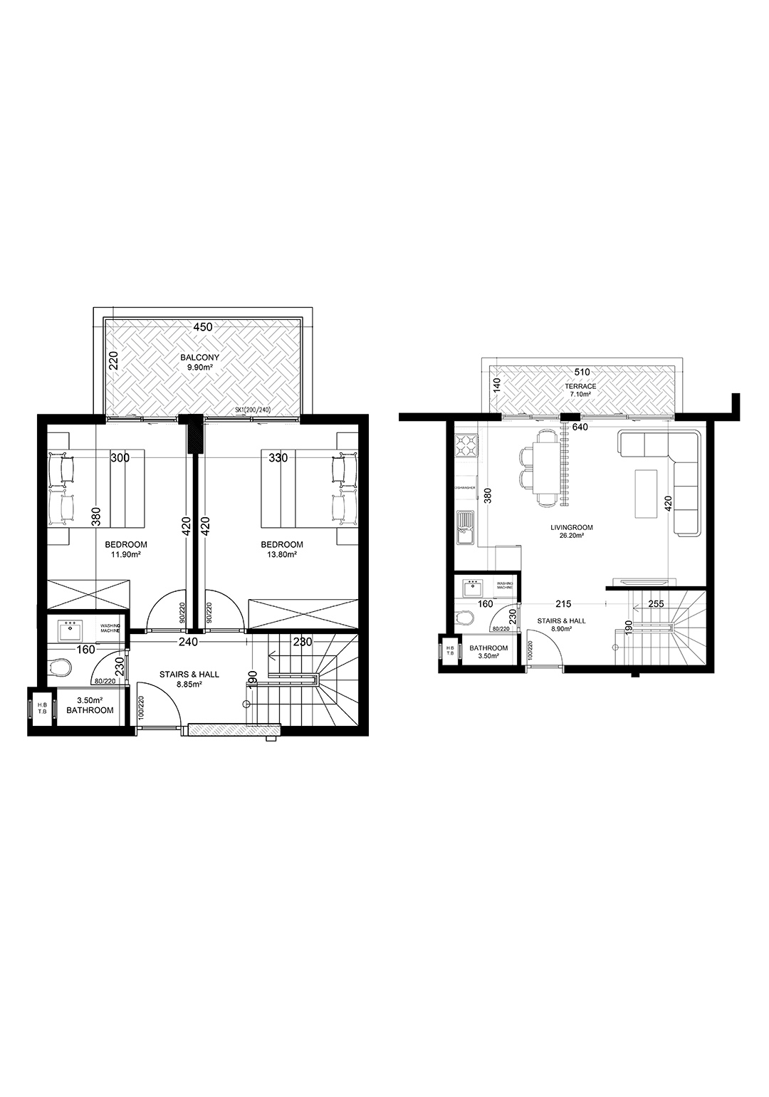 2+1 Duplex for sale in Building D, Yekta Golden Valley, Oba, Alanya, Turkey No. 30