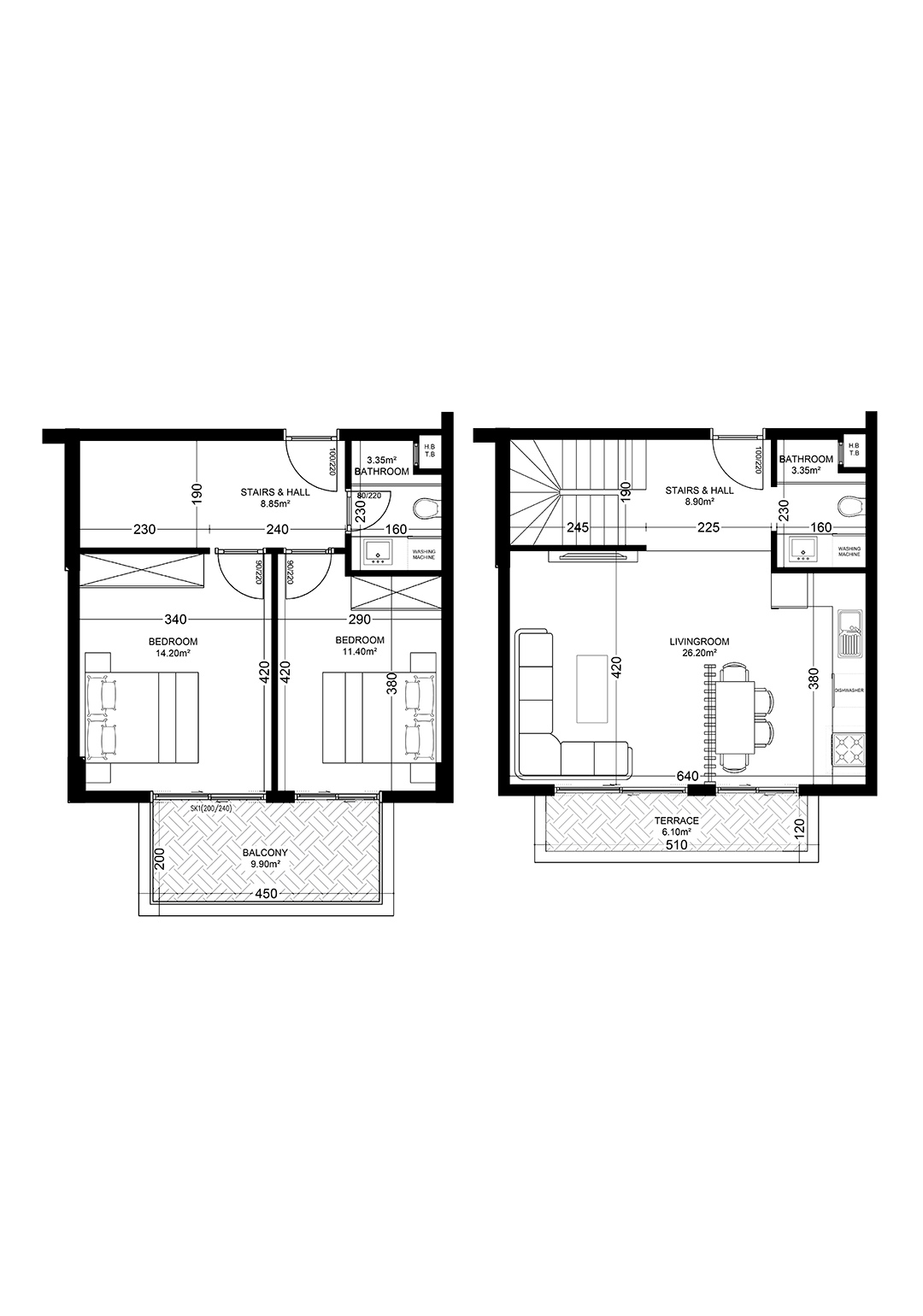 2+1 Duplex for sale in Building D, Yekta Golden Valley, Oba, Alanya, Turkey No. 32