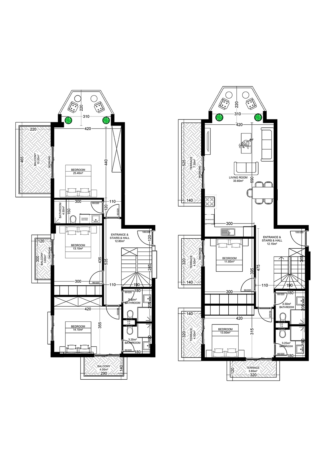 4+1 Duplex for sale in Building E, Yekta Golden Valley, Oba, Alanya, Turkey No. 13